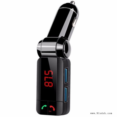威途BC06S 车载蓝牙MP3 双USB盲插 电流电压检测 车载MP3 蓝牙车充