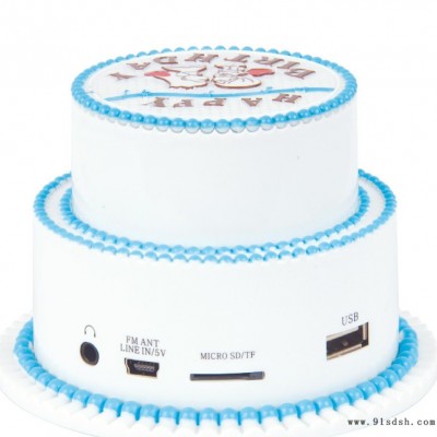 新款MP3插卡音箱 M-668生日蛋糕礼品音箱 MINI小音箱 厂家批发
