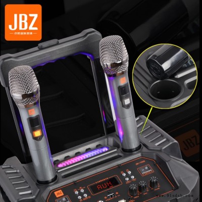 JBZ战神单喇叭系列户外拉杆音响带话筒K歌便携式广场舞音箱大功率叫卖直播8/10/12寸户外音响广场舞音响图4