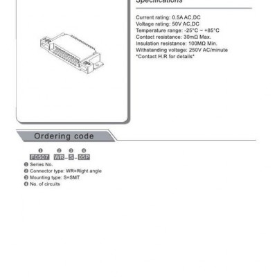 HR connector F0507  fpc连接器 提供OEM定制