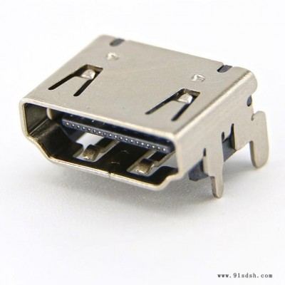 贴片式19P HDMI高清接口 HDMI高清座子 HDMI连接器 高清连接器母座  连接器配件