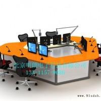 北京明朗ML-BYZ录音棚工作台 播音桌 非编台定做调音台桌子**新闻播音桌演播室访谈桌媒体室演播桌导播桌录音桌非编