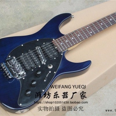 火鹰M款Steve Morse签名双摇电吉他 透明蓝琴身 6块拾音器 玫瑰木图3