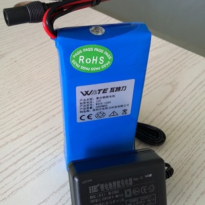瓦特力12V5AH锂电池 12V5A聚合物 12v5000mAh监控 音响 对讲机 扩音机