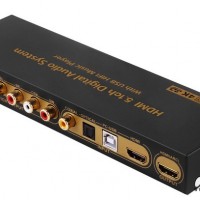 HD851B DTS杜比AC3 5.1音频**转换器DAC 车载/家庭影院/影吧老功放 HDMI分离器 电脑USB声卡