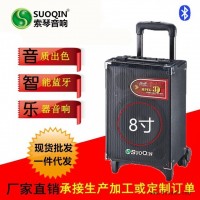 索琴厂家直销8户外移动拉杆电瓶音响广场舞音箱录音插卡带麦克风