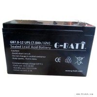 G-BATT蓄电池GB7-12 12V7AH电梯音响UPS电源
