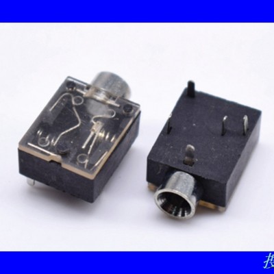 3.5音频母座jack音响单双声道PJ-334A 3.5耳机插座 直插型音频连接器图2