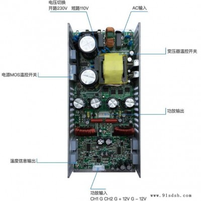 开关电源功放板大功率功放板 数字功放板 2.0功放板 2*350W