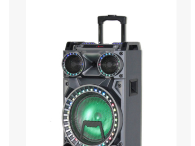 现货批发Q-101A，10寸带灯电瓶音箱带USB蓝牙广场舞酒吧拉杆音响