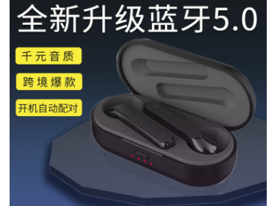 厂家新款TWS无线蓝牙耳机5.0双耳运动迷你双主机马卡龙色蓝牙耳机