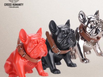 Cross Humanity斗牛犬蓝牙音响电脑音响台式家用无线迷你狗头音箱图3