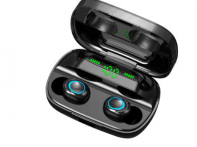 S11 TWS蓝牙耳机 跨境新款5.0真无线双入耳式带数显运动防汗 私模