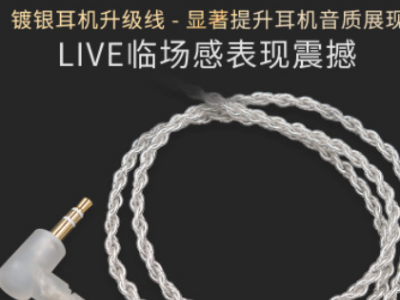 CCA 镀银升级线100芯4股耳机升级线HIFI c10 C16通用降噪监听