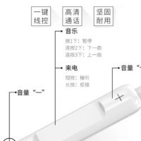 海陆通 Type-C耳机适用于小米华为VIVO扁头手机音频重低音乐耳机