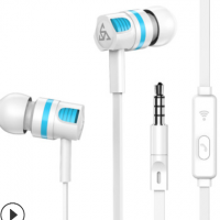 跨境爆款PTM T2有线耳机线控带麦苹果安卓手机通用入耳式耳塞工厂