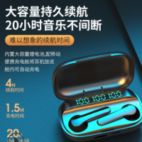 跨境新款无线蓝牙耳机LB-50双耳触摸式LED数显tws立体声运动耳机