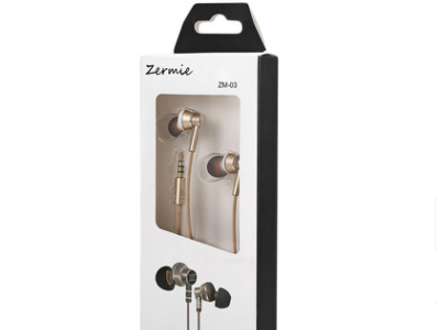厂家直销ZM-03金属有线耳机 重低音监听HIFI入耳式线控音乐耳塞