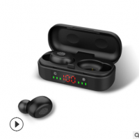 新款私模V8蓝牙耳机双耳迷你超小跨境TWS定制电量显示丝印触摸5.0