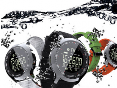 EX18智能手表 跨境蓝牙运动手表防水夜光硅胶钢带户外计步健康