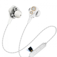 新款SMN-15双动圈运动蓝牙耳机 磁吸重低音四喇叭 带插卡蓝牙耳机
