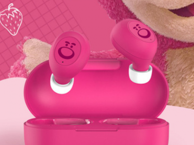Disney迪士尼草莓熊蓝牙耳机女生款可爱适用华为苹果小米vivo安卓