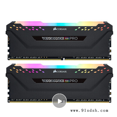 美商海盗船(USCORSAIR) DDR4台式机内存条 复仇者RGB PRO灯条 黑(D4 3200)复仇者 RGB灯条 套条(16G*2)