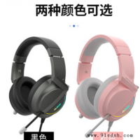 黑爵AX365头戴式游戏耳机重低音7.1听声辨位电竞全罩式亚马逊跨境