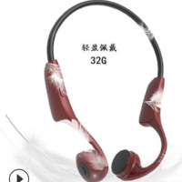 跨境新款H10骨传导蓝牙耳机5.0无线双耳带内存运动防水骨传感耳机
