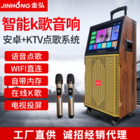 金弘移动拉杆视频音箱网红蓝牙音响智能K歌WIFI直播广场舞音响