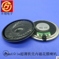 供应30/36/40mm-4/8Ω-1W高品质超薄铁壳内磁喇叭扬声器厂家
