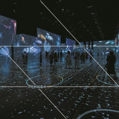 壹号实业 水幕投影 沉浸式投影 vr定制 ar虚拟现实 vr教育图4